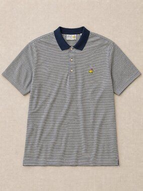 Augusta National Golf Shop Polo Shirt Men’s XXL Masters Logo Striped Cotton Blue